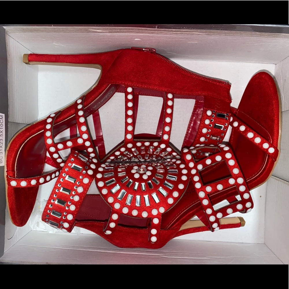 Shoe Land Sunda Red Heel